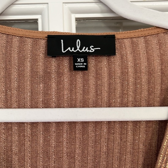 Lulu’s gold shimmer/ sparkle bodysuitt - Picture 2 of 4